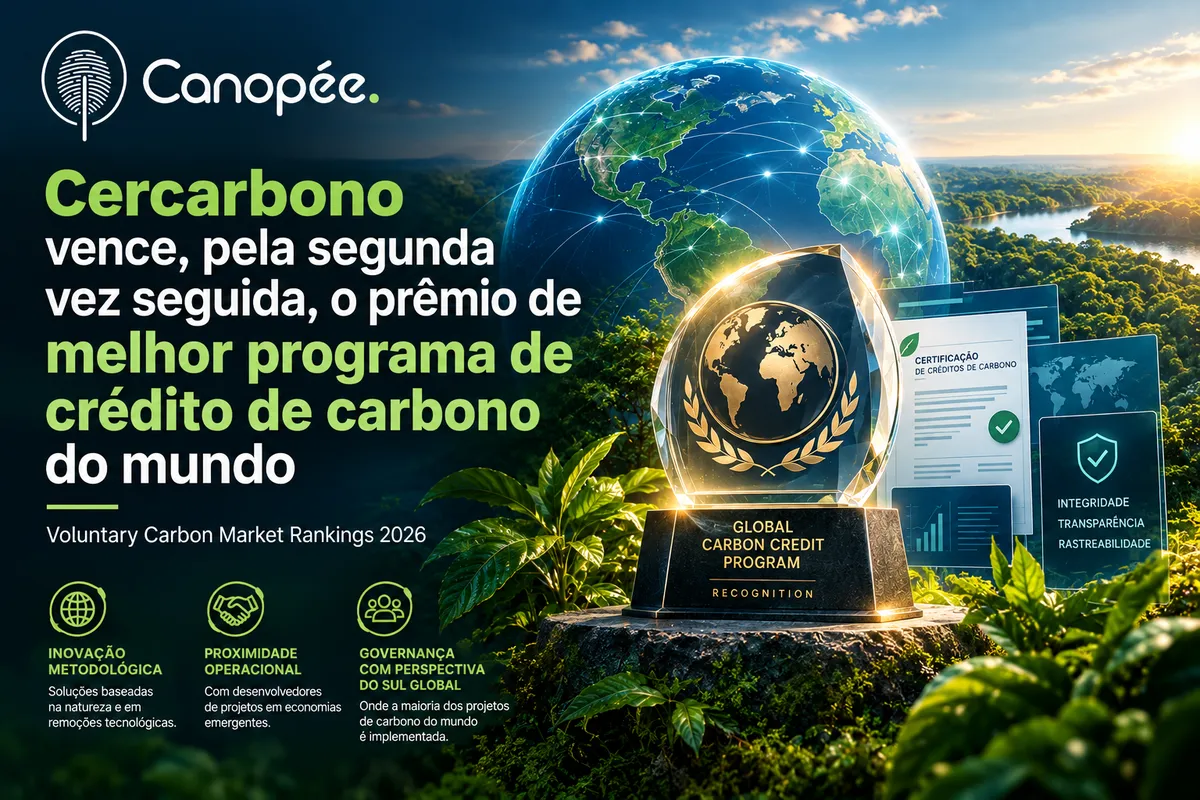 Cercarbono vence, pela segunda vez seguida, o prêmio de melhor programa de crédito de carbono do mundo